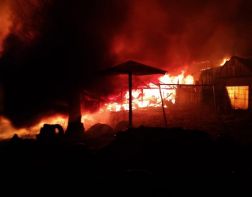 В сети появилось видео сильного пожара в Городищенском районе