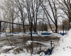 ﻿В Арбеково коммунальщики убрали на стадионе снег вместе с землей